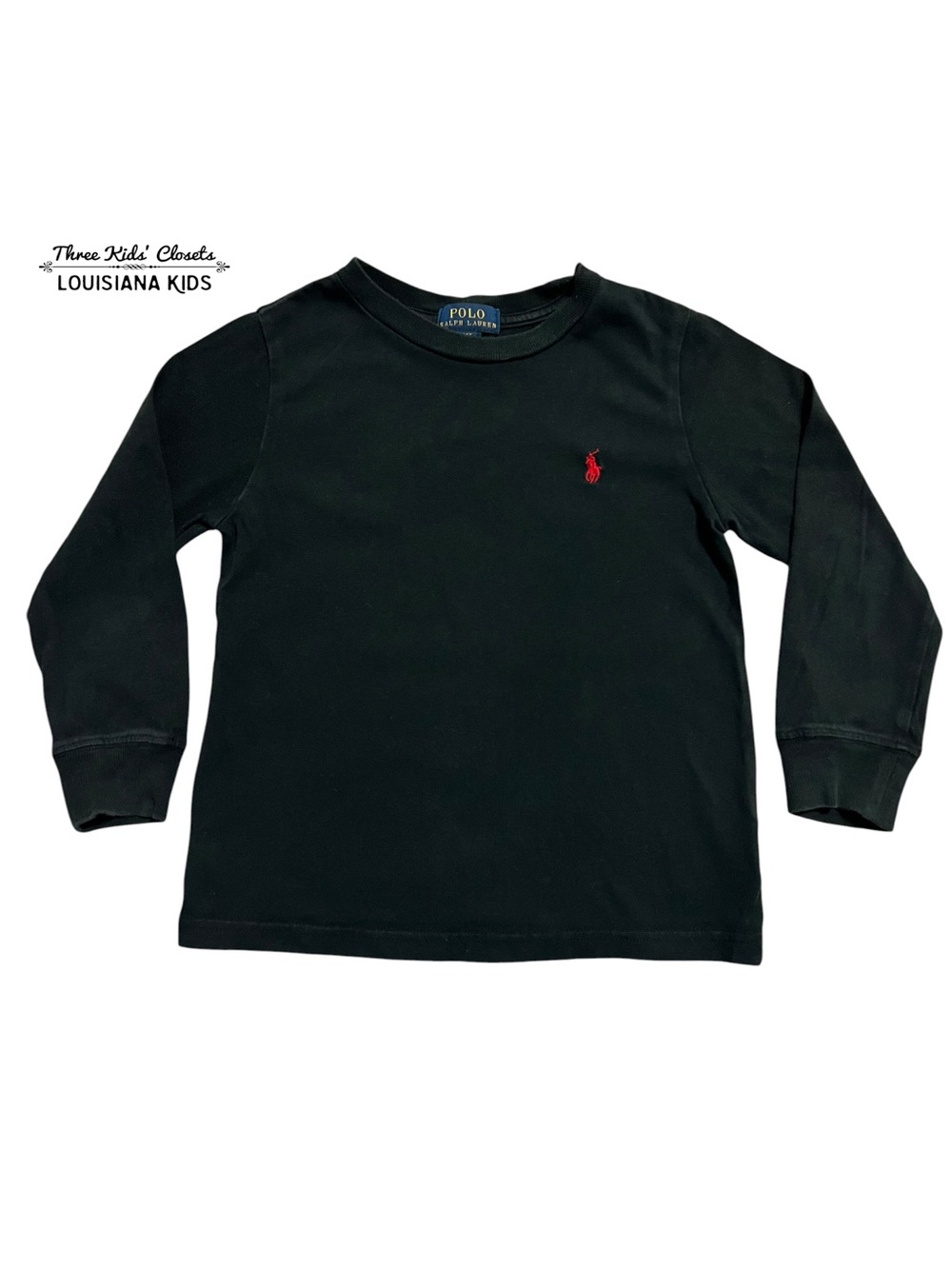 Polo by Ralph Lauren 4T Black Long-Sleeve Tee Shirt